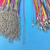 Chains 100PCS Leather Necklace Wax Rope Buckle 1.5mm Chain Bulk DIY Jewelry Making Supplies Accessories Unisex Daily Matching