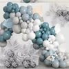 Décorations de Noël Rétro Mer Bleu Ballon Guirlande Arch Kit De Mariage Fête D'anniversaire Décor Ballon 1er Un An Enfants Baby Shower Ballons En Latex 231128