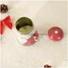 Confezione regalo Scatola natalizia Decorazione Piccolo bicchiere di Babbo Natale Caramelle di latta Biscotti Bambini Regali carini Articoli per la casa Conservazione Consegna a domicilio Dhaar