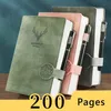 Blocos de notas A5 Journal Notebook 200 páginas Retro Planejador Escritório Trabalho Business Notepad Soft Couro Diário Material Escolar Papelaria 231128