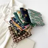 Szaliki 1PC bawełniany szalik kwadratowy szalik DIY Bandana Paspat pasiastki Kwiatowe włosy szalik małe szal