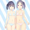 Ensemble sexy Lingerie japonaise Lolita Kawaii Bleu Rose Blanc Rayé Mini Bikini Adulte Cosplay Costumes Érotiques Soutien-Gorge Femmes Sous-Vêtements 231129