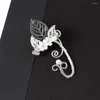 Boucles d'oreilles à dos pour femmes et filles, 1 pièce, joli bijou à fleur ajourée, elfe, Non Piercing, oreille gauche droite, manchette, accessoires de mode