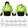 Motorcykelkläder HI Vis Construction Bomber Jackets Vattentäta med fickor och blixtlås Reflekterande Vintersäkerhet Regnrock