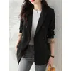 Costumes pour femmes Blazers Mode Dames Casual Blazer Femmes Veste À Manches Longues Travail Bureau D'affaires Uniforme Style Élégant