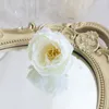 Fleurs décoratives têtes de rose soie artificielle pour mariage maison fête anniversaire gâteau de noël décoration bricolage guirlande blanc fausse fleur