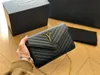ショルダーバッグデザイナーバッグ女性財布ブラックキャビアバッグゴールドチェーンバッグクラシックフリップラグジュアリーハンドヘルドラグジュアリークロスボディバッグ23cm WOCエンベロープバッグ