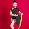 Bühnenkleidung Hochwertiger Eis-Seiden-Stoff Professioneller Latin-Tanzwettbewerb Übungsregeln Performance-Kleidung Röcke Mädchenanzüge
