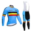 Zimowa Jersey 2020 Pro Team Belgium termalowe polarowe ubrania rowerowe mtb rowerowe dżersey spodne