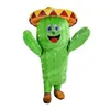 Halloween Green Cactus Mascot Costume Adult Size Cartoon Anime theme character Carnival Men Women Dress Christmas Fancy Performance Party Dress