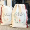 Sublimatie blanco kerstmanzakken DIY gepersonaliseerde tas met trekkoord Kerstcadeauzakken Pocket warmteoverdracht ZZ