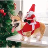 Vêtements pour chiens Benepaw Dog Santa Claus Riding Costume de Noël Funny Pet Cowboy Rider Horse Outfit Chiot Chats Vêtements Vêtements de fête 231129