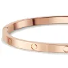 2023 Bangle Bijoux Designers Bracelet Bracelets Rose Gold Platinum Bracelets Cadeau d'anniversaire Titanium Steel Adulte 3.65mm Bracelets pour femmes à la mode B6047417