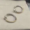 Серьги Золотые дизайнерские ювелирные изделия Женские серьги Bijoux Бесплатная доставка Модные серьги с пряжкой из витой проволоки в стерлинговом сере с 14 каратами