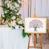 Party Supplies Fingerprint Tree Canvas Personalizeds Custom Theme Name Date Wedding Guest Book Waterproof Creative DIY Sign-In For