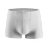 Underpants Men Breath Ice Silk Briefs Bulge Pouch Smooth Shorts Trunks Summer Thin Soft Comfortable Underwear Solid Mid Waist Lingerie A50