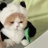 Одежда для собак Panda COS Костюм для домашних животных Одежда для собак и кошек Рождественский наряд Подходит для маленьких домашних животных Симпатичный парик Товары для вечеринок и аксессуары 231129