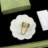 Stilista Donna Anelli in oro Lettera di diamanti G Anello a catena Luxurys Anelli di fidanzamento in argento per designer di donne Gioielli Anello in oro da uomo