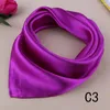 Foulards 60 60 cm luxe femmes couleur unie tenue d'affaires petite serviette carrée écharpe printemps automne mode gaze foulard pour dames