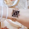 2023 New Summer Waterproof Square Luxury Women's Watch Independent Second Disc Double Needle Diamond Embedding Stylish