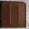 Projekt Casual Damier Graphit Canvas Credit Card Card Zestaw francuskiej karty Tide ID Portfel Wteor z marką torebki z pyłami i BO278K