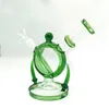 Bong en verre épais et épais, plate-forme de narguilé/barboteur pour fumer, hauteur de 7 pouces et Perc avec bol en verre de 14mm, accepter un logo personnalisé personnalisé