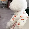 Vêtements de chien mignon animal ours imprimé vêtements pour animaux de compagnie hiver coton manteau petit peluche chaud dessin animé deux pattesvaiduryd