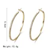 Hoop Earrings Fashion Rose Gold/Silver Color For Women Girls Trendy Big Round Circle Summer Jewelry Wedding Party Gifts