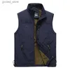 Gilets pour hommes Printemps automne hommes polaire gilet chaud avec de nombreuses poches mâle décontracté épais multi-poches gilet nouveau photographe veste sans manches Q231129