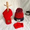 Écharpes Wraps Automne hiver bébé chapeau écharpe gant ensemble chapeau de laine chaud pour enfants enveloppement de cou garçons et filles beaux chapeaux et écharpes en laine à tricoter 231129