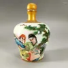 Butelki Znakomite interesujące chińskie porcelanowe ręcznie malowane starożytne historie postaci Kolekcje butelek