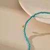 Strand Mode Onregelmatige Turquoise Handgemaakte Sieraden Voor Vrouwen 18k Vergulde Kleine Ronde Bal Geluk Kralen Hanger Charm Armbanden