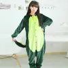 Pyjamas sexy automne hiver dinosaure dessin animé animal Onesie femmes pièce pyjama mignon vert vêtements de couchage Cosplay adultes 231129