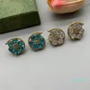 Diamond Crystal Flower Vintage Earrings مصمم أطراف مجوهرات أنيقة