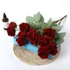 Dekorative Blumen Gefälschte Rosen Strauß Romantische Seide Valentinstag Geschenk Urlaub Party Dekoration Künstliche Blume Diamant Orange Rose