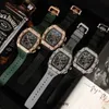 Designer Ri mliles relógios de luxo relógio mecânico Rm11-03 suíço movimento automático safira espelho importado pulseira de borracha tkvv