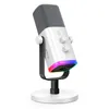 Mikrofoner FIFINE XLR USB Dynamisk mikrofon med hörlur Jack RGB Mute Mic för inspelning av strömning av spel PS4 PS5 AmPligame AM8W 231128