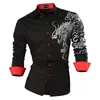 Men's Casual Shirts Sportrendy Men's Shirt Dress Casual Long Sleeve Fashion Dragon Stylish JZS041 231128