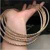 Ciondoli MIQIAO Argento 925 Italia Collana Due Tre Linee Colori Catena di Gioielli Intrecciati 40 45 50 CM Collo da Donna Color Oro Rosa