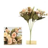 Fleurs décoratives 1 Pcs Artificielle Simulation Oeillet 11 Têtes Soie Faux Fleur Bouquet De Mariage Maison Jardin Décor Accessoires De Mariée