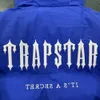 2023 Yeni Trapstar Down Pamuk Ceket Erkekler Kod çözen Kapüşonlu Mavi Moda Uzun Kollu Üst Sıcaklık 688ss
