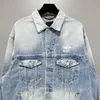 Giacche da uomo firmate di lusso Versione alta 22fw B classica davanti e dietro 3B slogan stampato giacca in denim casual versatile unisex ins EFI6