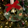 Decorative Flowers Gold Bell Wreath Festive Atmospheric Garland With Seasonal Decors For Doors Christmas Trees Walls Window