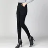 Leggings pour femmes Faux 2 pièces Leggings d'hiver femmes avec short collants en polaire chauds bottes thermiques isolées pantalons brossés taille haute Leggins grande taille 231128