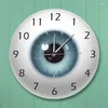 Настенные часы Глазное яблоко с красотой контакт со зрачником зрелище вид на офтальмология без ненорматических часов оптические магазины.