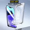 Ochraniacz ekranu na iPhone 15 Pro Max 14 13 11 Plus łatwy zestaw instalacji odporny na hartowany szklany szklany 3D Transpared Glass Full Cover Protector Anti-Dust