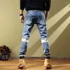 Jeans masculinos calças skinny estiramento motocicleta masculino cowboy tubo apertado para homens magro ajuste calças elásticas y2k streetwear outono roupas xs