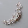 Jóias de cabelo de casamento branco porcelana flor coroa de casamento pente de cabelo acessórios feitos à mão mulheres headpiece festa de baile jóias 231128