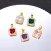 Charms Juya Crystal Dingle örhängen leveranser för smycken Fyndkomponenter Koppar Small Pendant DIY Accessories Handgjorda