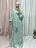 Ubranie etniczne 2023 Skromna Djellaba muzułmańska abaya dla kobiet Ramadan modlitwa Casual Maxi Dress Turkey Hidżab femme muulmane szat Maroko
